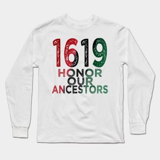 1619 Our Ancestors Project, Black History Month Kwanzaa Gift Long Sleeve T-Shirt